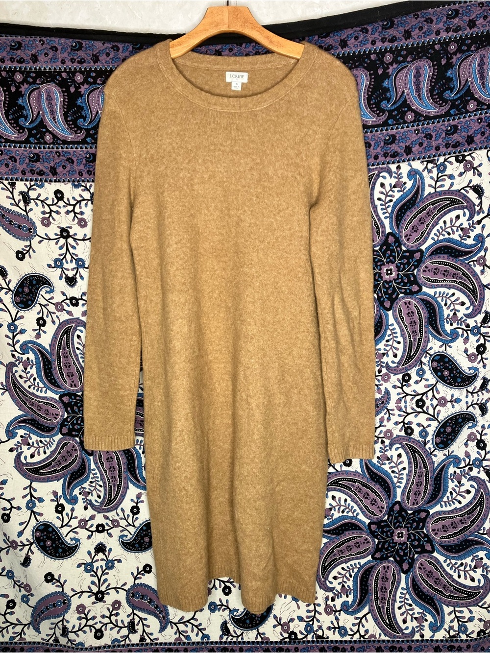 J crew S sweater wool blend dress old money